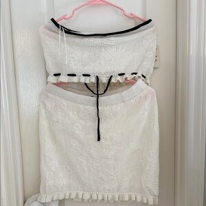 White Lace Two-Piece Set